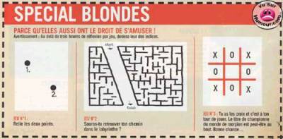 jeux specialement pour les blondes